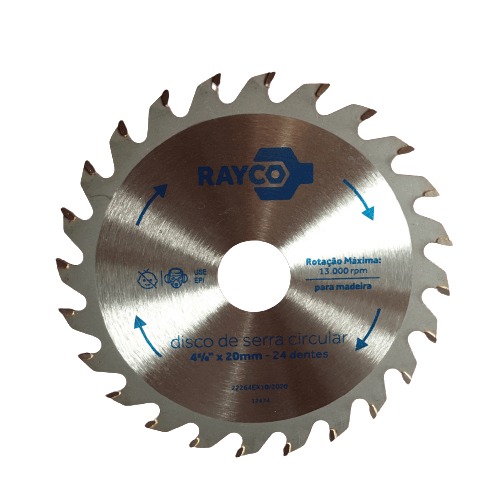 DISCO SERRA CIRCULAR 24 DENTES – RAYCO