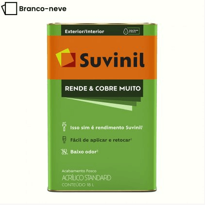 TINTA ACRÍLICA RENDE & COBRE MUITO FOSCO 18L EXTERIOR – SUVINIL